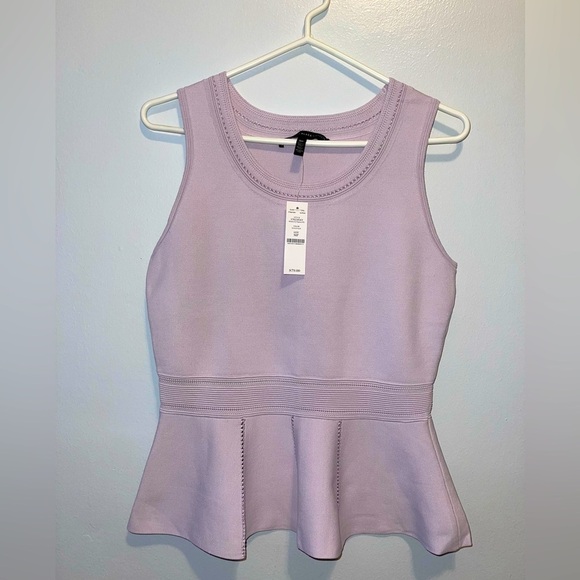 White House Black Market Tops - White House Black Market Milano Sweater Peplum Tank